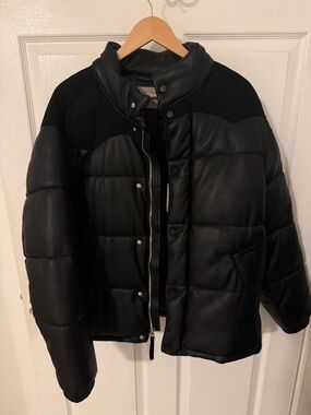 Hudson Jeans Black Quilted Puffer Coat